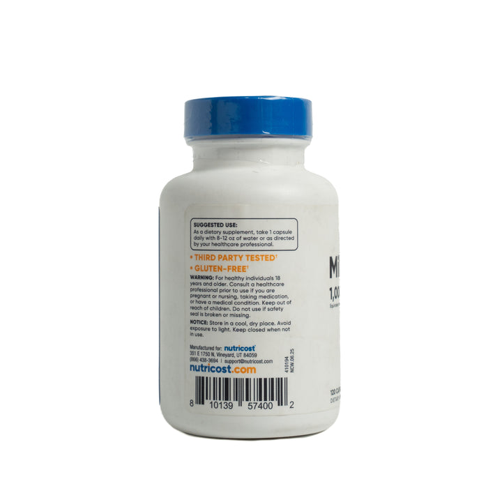 Nutricost Milk Thistle 1000 mg - 120 Capsules | نيوتريكوست مكمل غذائي يحتوي على مستخلص شوك الحليب - 120 كبسولة