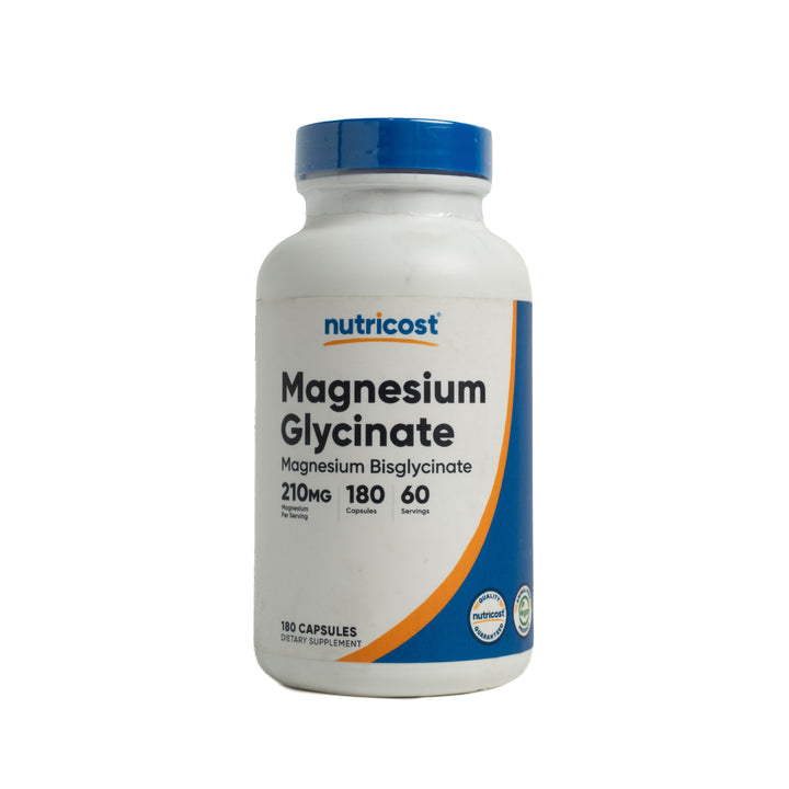 Nutricost Magnesium Glycinate 210 Mg - 180 Capsules | نيوتريكوست مكمل غذائي يحتوي على مغنيسيوم غلايسينات 210 ملغ - 180 كبسولة