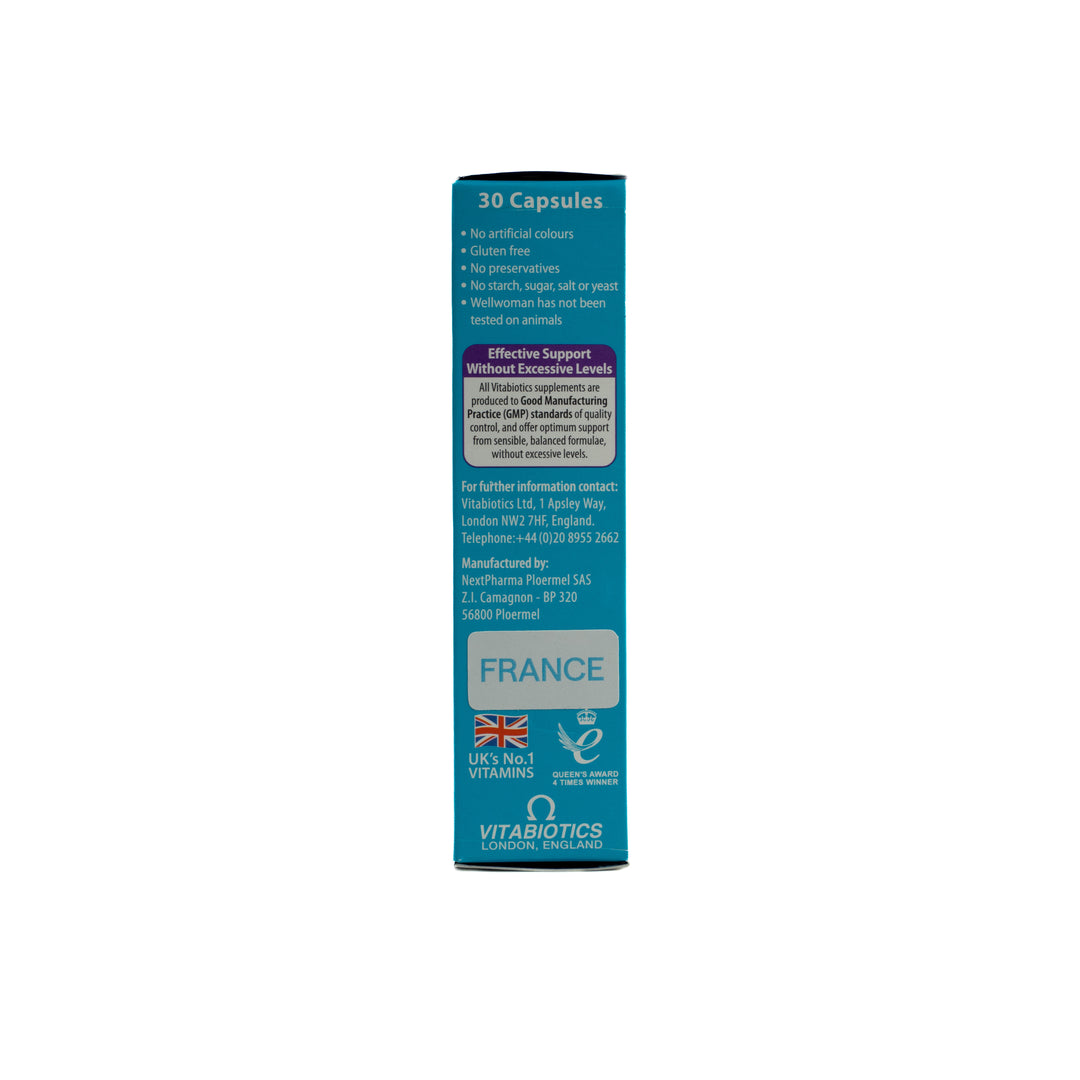 Vitabiotics Wellwoman Health Vitality & Wellbeing - 30 Capsules | فيتابيوتكس ويل وومان الأصلي - 30 كبسولة