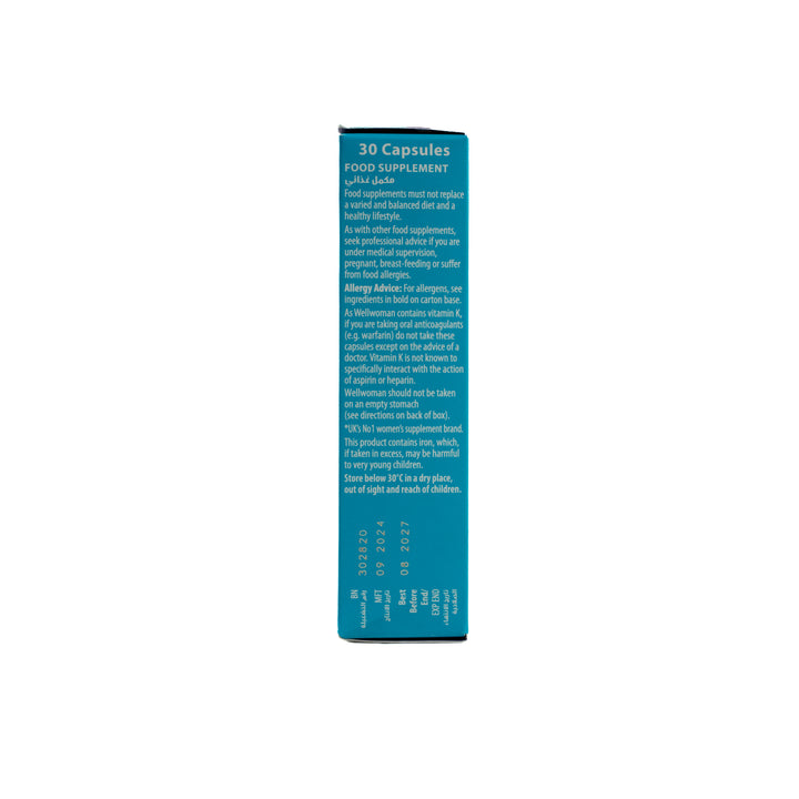 Vitabiotics Wellwoman Health Vitality & Wellbeing - 30 Capsules | فيتابيوتكس ويل وومان الأصلي - 30 كبسولة