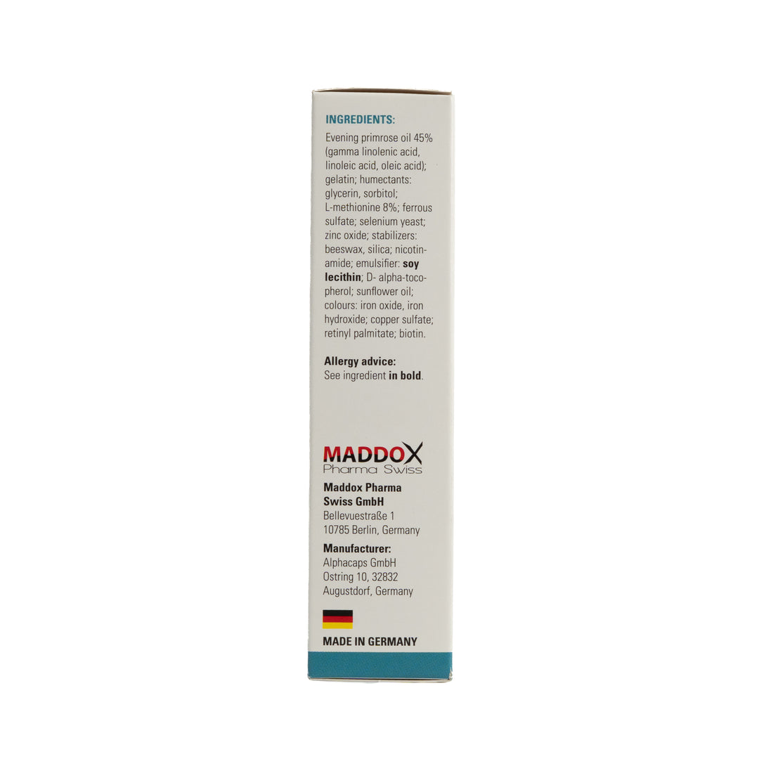 MADDOX Skin Hair Nails - 30 Capsules | مادوكس مكمل غذائي للبشرة والشعر والأظافر - 30 كبسولة
