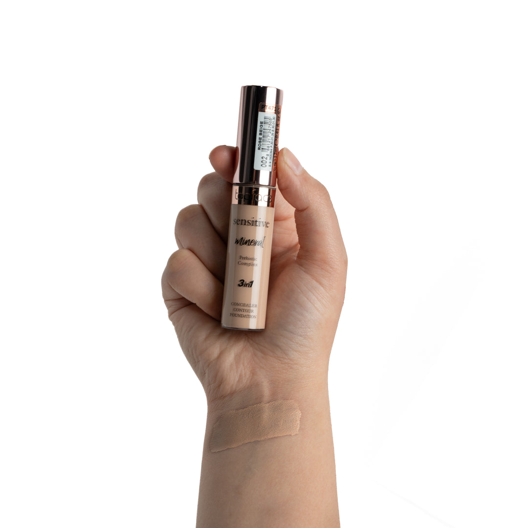 TopFace Sensitive Mineral 3in1 Concealer Contour Foundation -12ml | توب فيس كونسيلر 3 في 1 - 12 مل