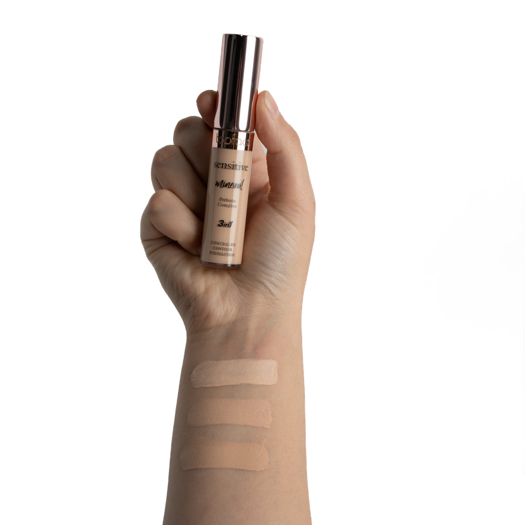 TopFace Sensitive Mineral 3in1 Concealer Contour Foundation -12ml | توب فيس كونسيلر 3 في 1 - 12 مل