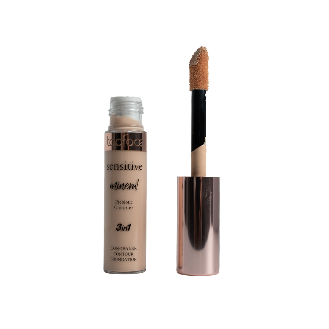 TopFace Sensitive Mineral 3in1 Concealer Contour Foundation -12ml | توب فيس كونسيلر 3 في 1 - 12 مل
