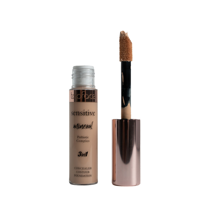 TopFace Sensitive Mineral 3in1 Concealer Contour Foundation -12ml | توب فيس كونسيلر 3 في 1 - 12 مل