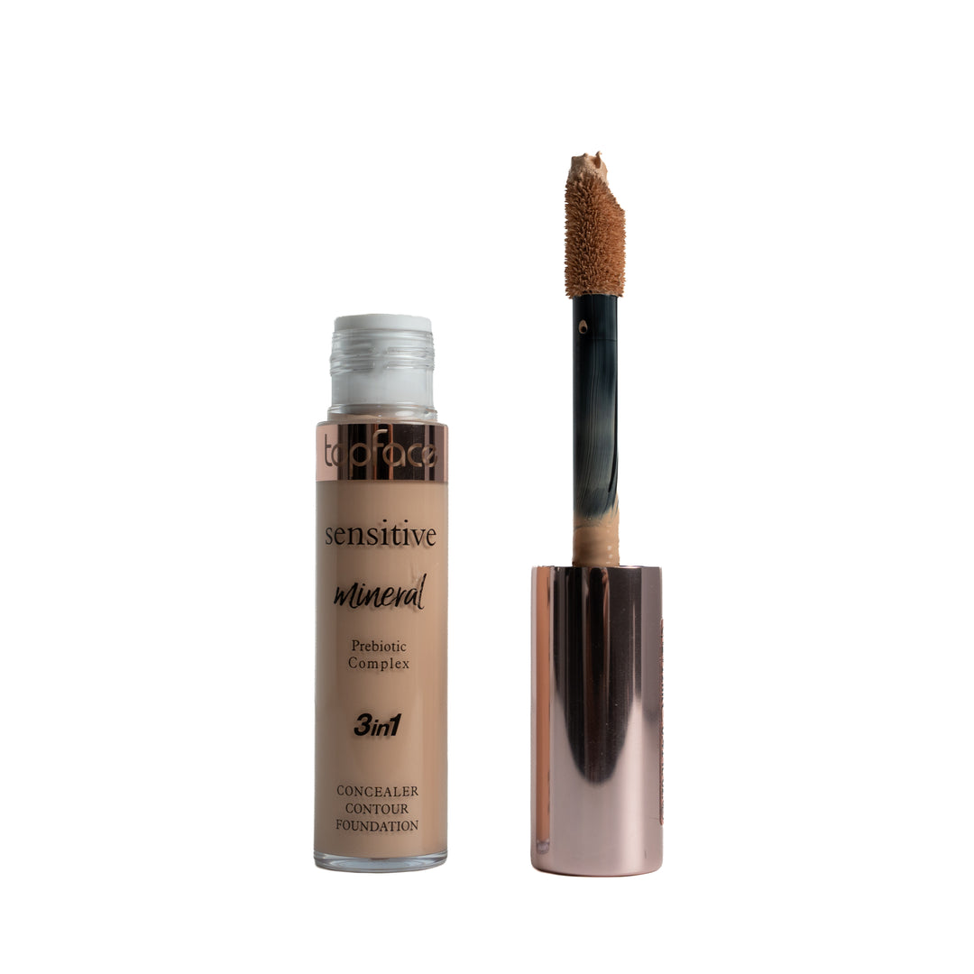 TopFace Sensitive Mineral 3in1 Concealer Contour Foundation -12ml | توب فيس كونسيلر 3 في 1 - 12 مل