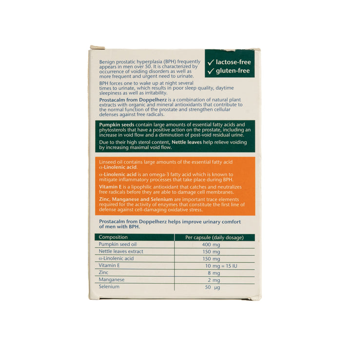 Doppel herz Aktiv Prostacalm - 30 Capsules | دوبل هيرز مكمل لدعم صحة البروستات - 30 كبسولة