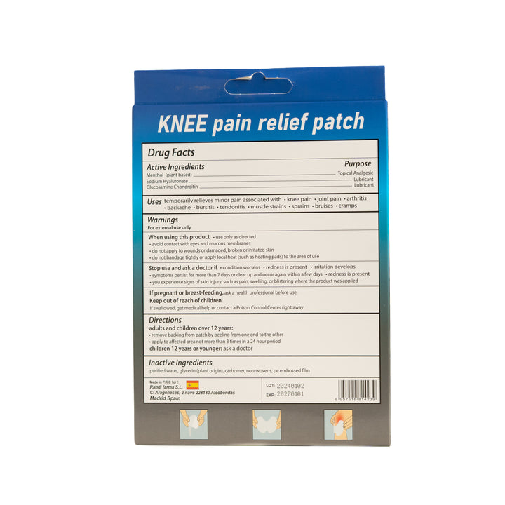 Quick Knee Cold Patch Pain Relif -2 Patches | كويك لاصقة تخفيف ألم الركبة باردة