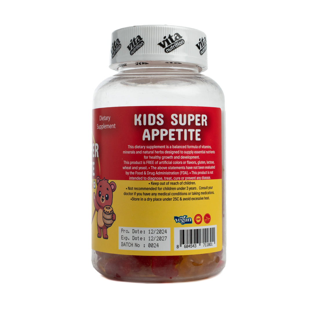 vita nutrition Kids Super Appetite - 60 Gummies | فيتا شغف الأطفال جومي - 60 حبة هلامية