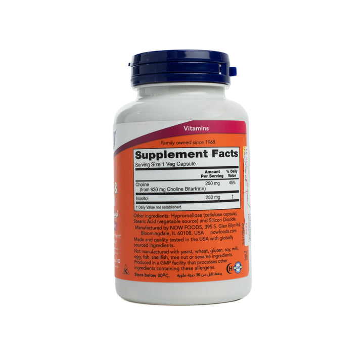 now Choline & Inositol - 100 Capsules | ناو كولين وإنوزيتول – 100 كبسولة