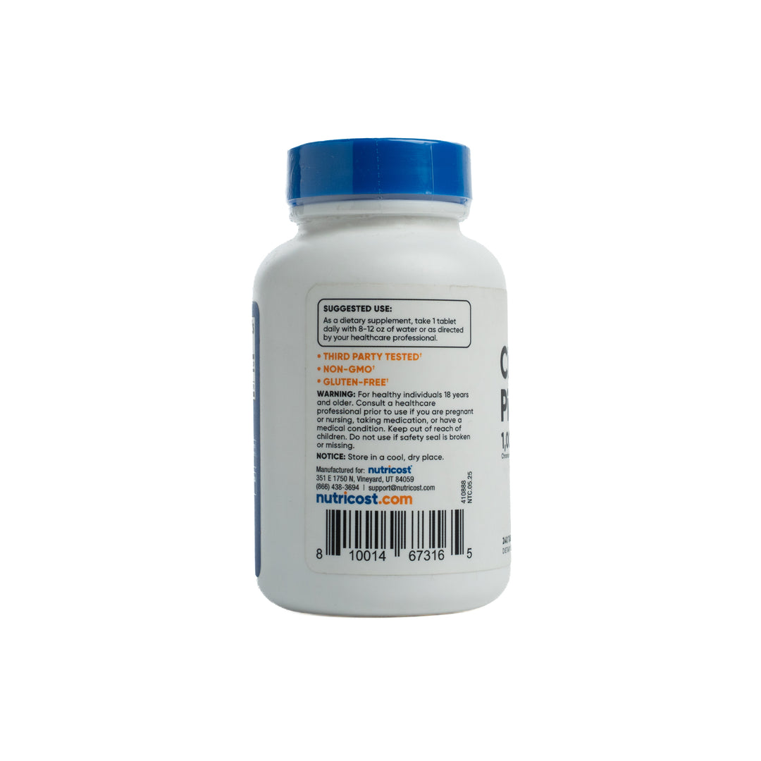 Nutricost Chromium Picolinate 1000 mg - 240 Tablets | نيوتريكوست كروميوم بيكولينات 1000 ميكروغرام - 240 قرص