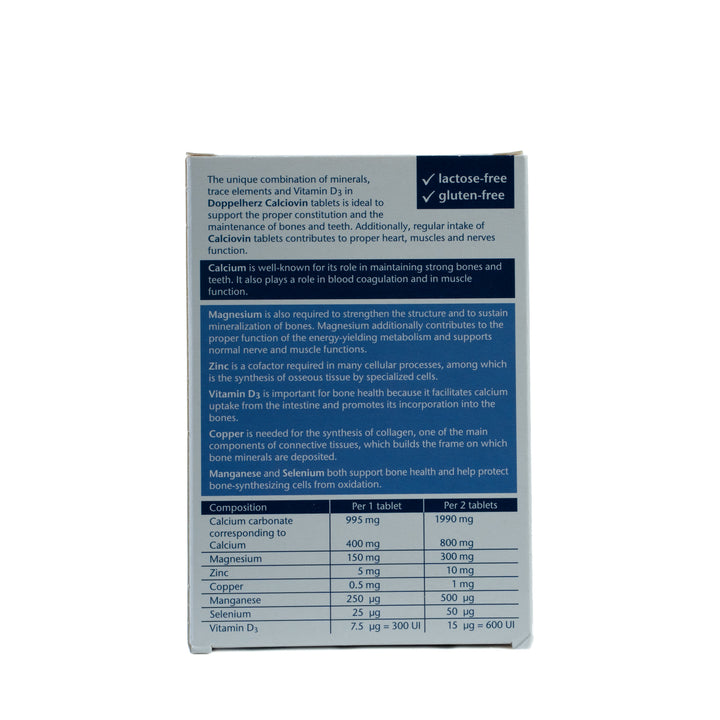 Doppel herz Aktiv Calciovin - 30 Tablets | دوبل هيرز مكمل غذائي لدعم صحة العظام - 30 مضغوطة