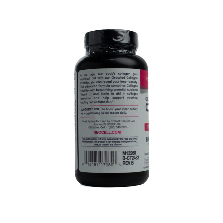 NeoCell Collagen Peptides with Vitamin C and Biotin Hair, Skin, & Nails for Women and Men - 180 Tablets | نيوسيل ببتيدات كولاجين مع فيتامين سي وبيوتين 6000 ملغ - 180 قرص