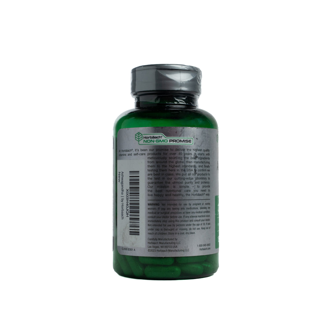Horbäach Ashwagandha  1380mg - 180 capsulas | هورباخ مكمل بخلاصة الأشوغاندا - 180 كبسولة