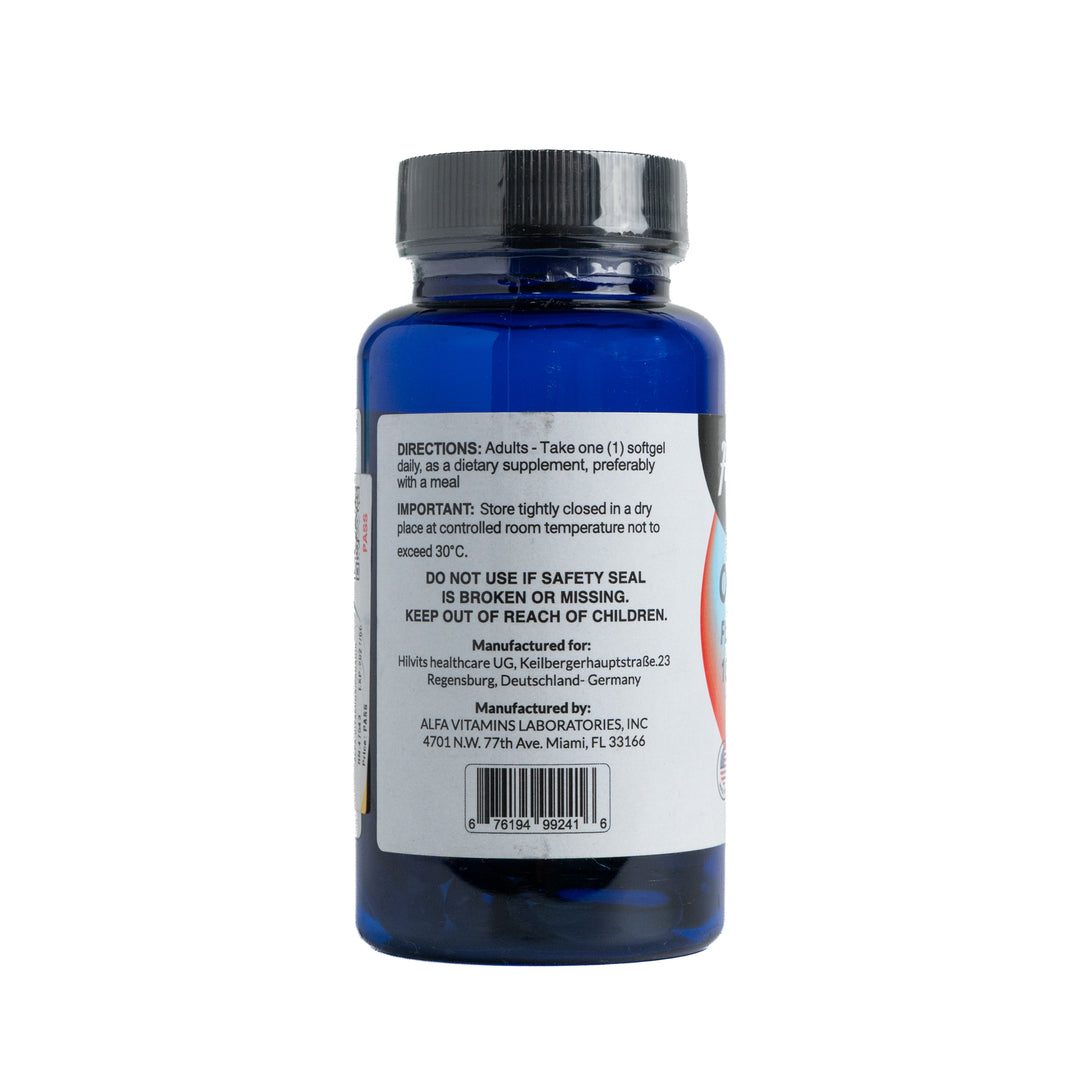 Hilvits Omega 3 Fish Oil 1000Mg 30 Softgels - 1000mg | هيلفيتس أوميغا 3 زيت السمك 1000 ملغ – 30 كبسولة جيلاتينية