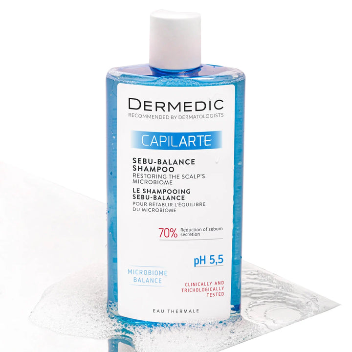 DERMEDIC Sebu-Balance Shampoo restoring the scalp microbiome - 300ml | ديرمديك شامبو معالج للفروة الدهنية ومضاد للتساقط -300  مل