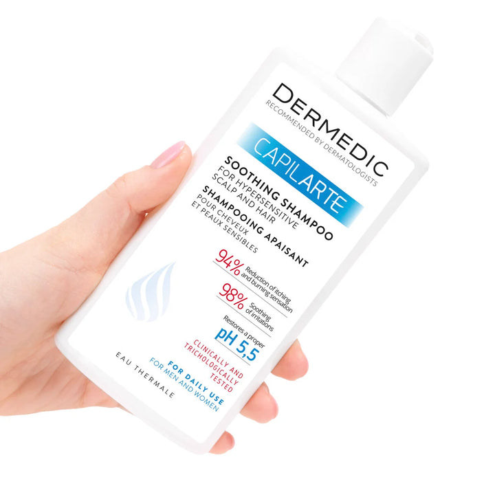 Dermedic Capilarte Soothing Shampoo for Hair and Hypersensitive Scalp - 300ml | ديرميديك شامبو مهدئ لفروة الرأس بتركيبة لطيفة - 300 مل