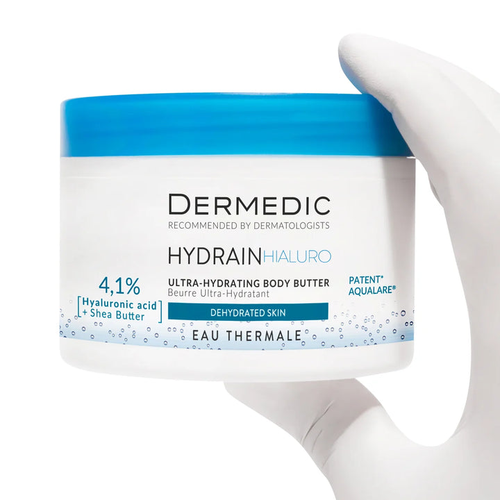 DERMEDIC Hydrain3 Ultra-hydrating body butter body oil  - 225ml | ديرمديك زبدة الجسم المرطبة للجسم - 225 مل
