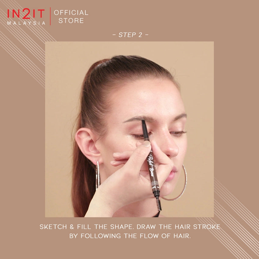 IN2IT Perfect Brown Eyebrown Liner 0.2g |ان تو ات قلم تحديد الحواجب بيرفكت براون – 0.2 غ