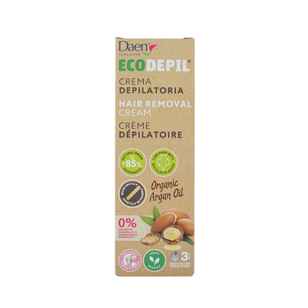 Daen Ecodepil Argan hair removal cream 100ml cardboard box with argan oil graphics