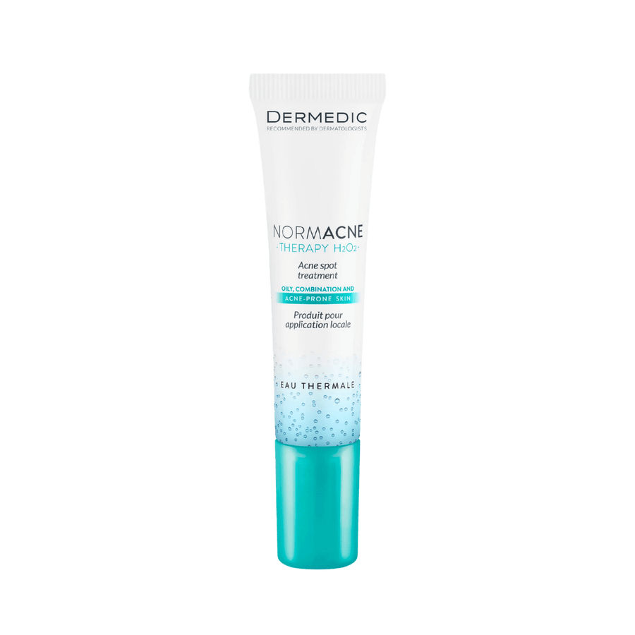 acne spot treatment gel tube small size white packaging anti blemish topical product