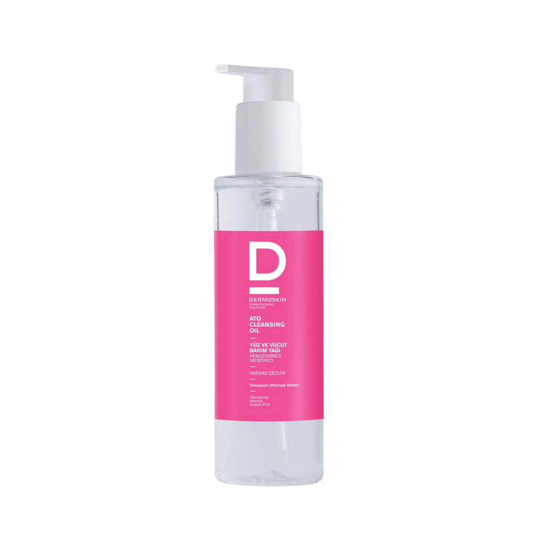 Dermoskin Ato Cleansing Oil 200ml cleanser bottle for dry sensitive skin.