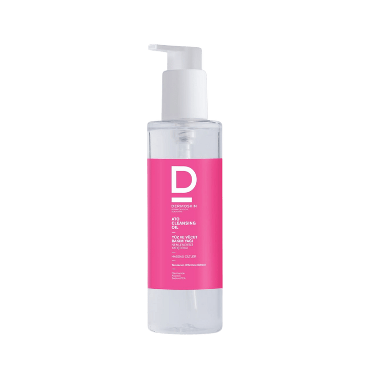 Dermoskin Ato Cleansing Oil 200ml cleanser bottle for dry sensitive skin.