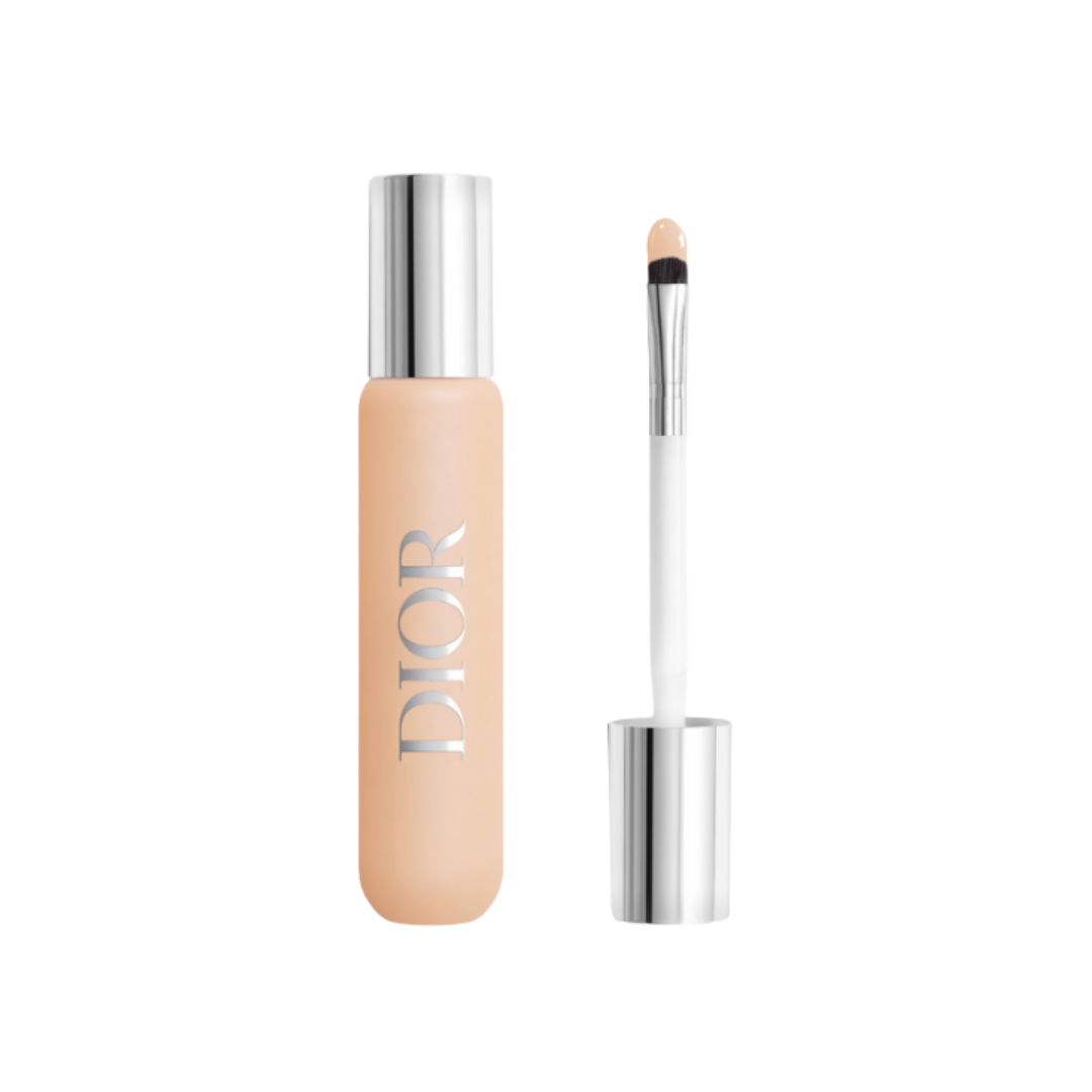 Dior liquid concealer in beige shade, frosted tube with silver cap and doe-foot applicator.