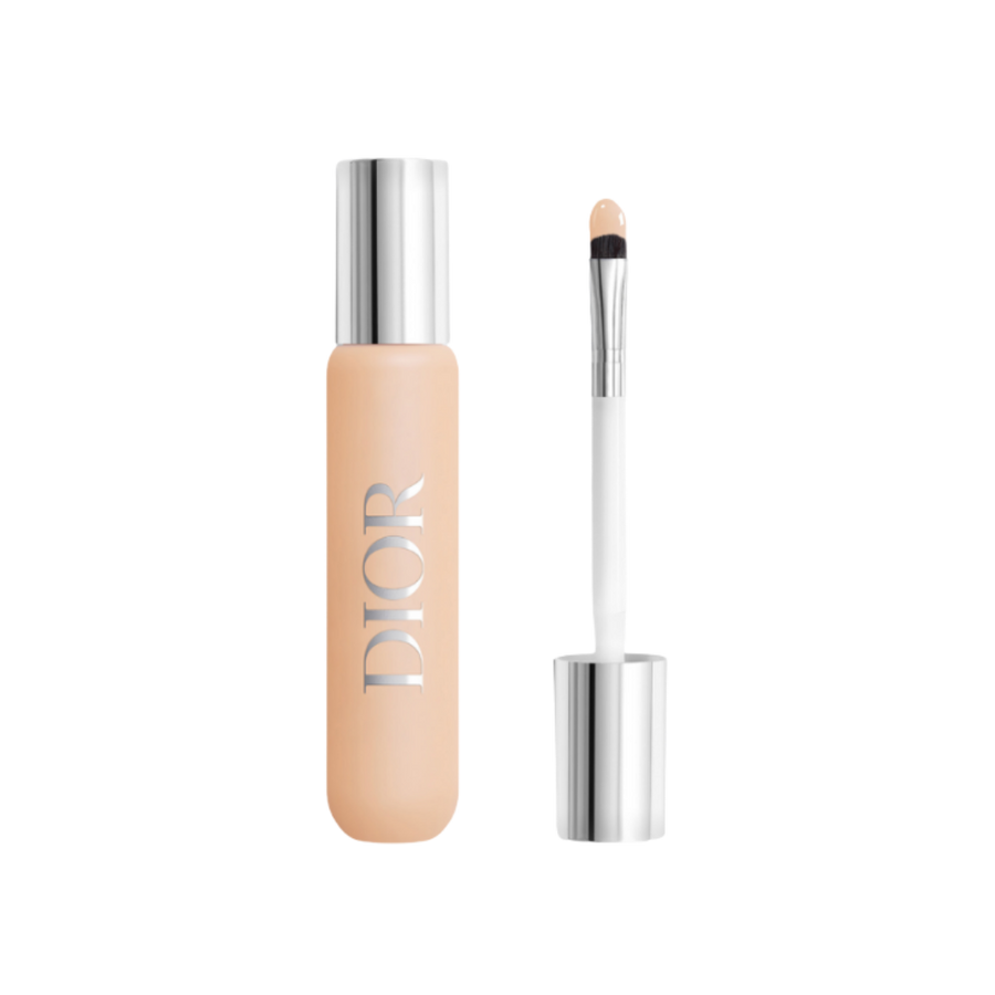 Dior liquid concealer in beige shade, frosted tube with silver cap and doe-foot applicator.