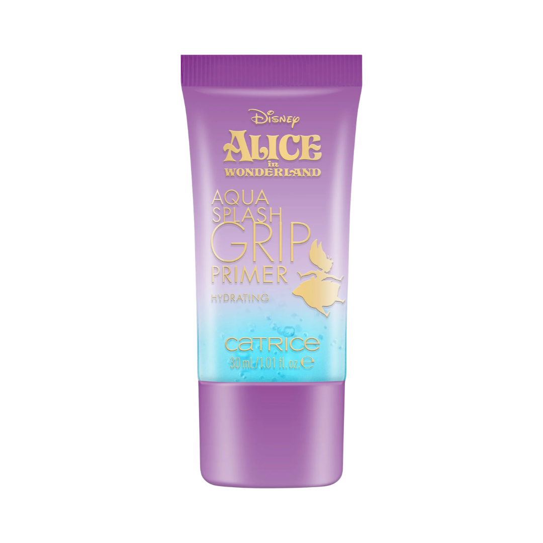 Catrice Aqua Splash Grip Primer Disney Alice tube purple blue gradient 30ml hydrating gel primer