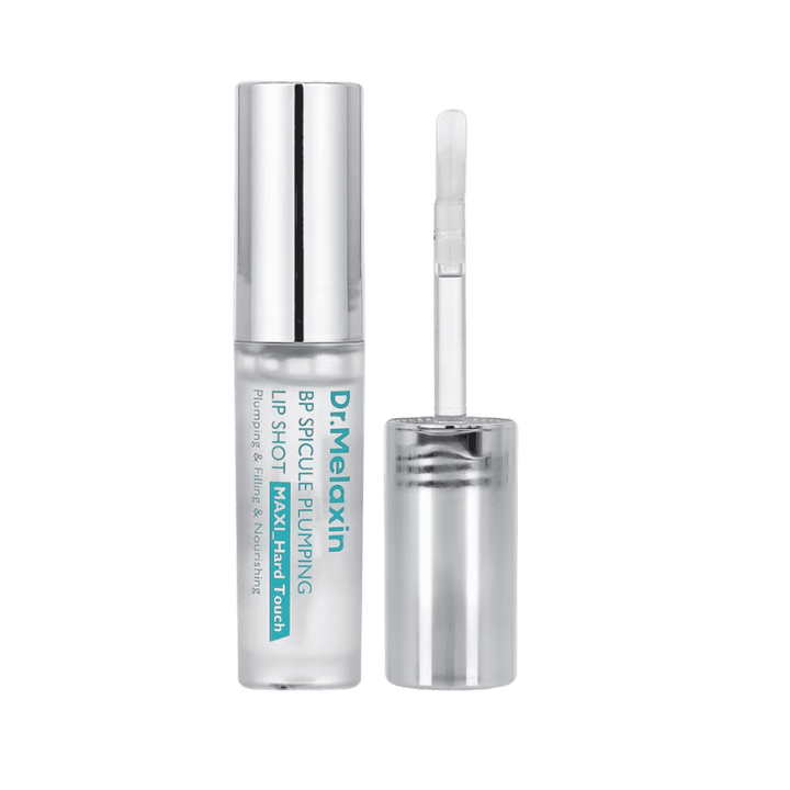 Dr.Melaxin BP Spicule Plumping Lip Maximizer Touch silver tube with applicator wand packaging