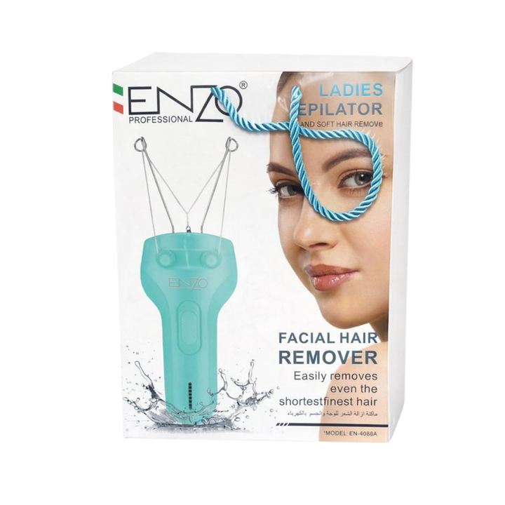ENZO Professional ladies epilator facial hair remover model EN-4088A turquoise device in retail box packaging