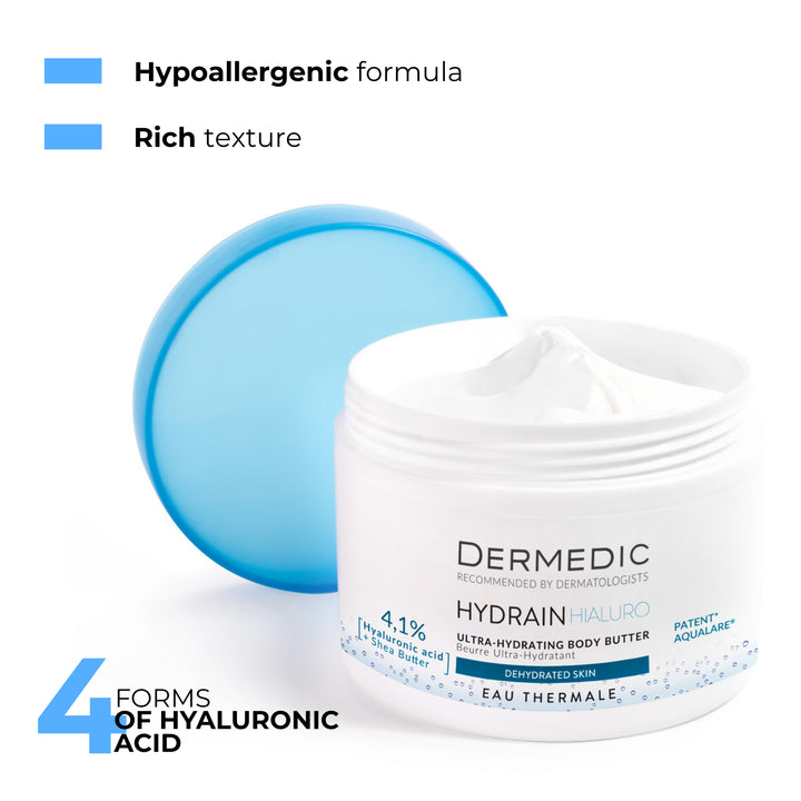 DERMEDIC Hydrain3 Ultra-hydrating body butter body oil  - 225ml | ديرمديك زبدة الجسم المرطبة للجسم - 225 مل