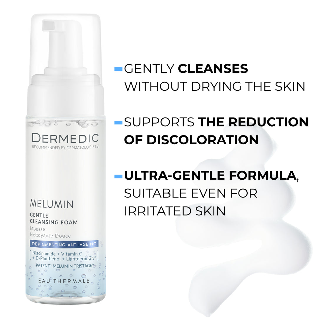 DERMEDIC MELUMIN Gentle cleansing foam - 170ml | ديرمديك غسول رغوي لطيف للبشرة التي تعاني من التصبغات - 170 مل