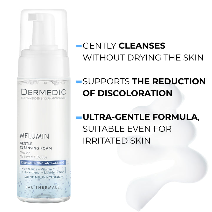 DERMEDIC MELUMIN Gentle cleansing foam - 170ml | ديرمديك غسول رغوي لطيف للبشرة التي تعاني من التصبغات - 170 مل