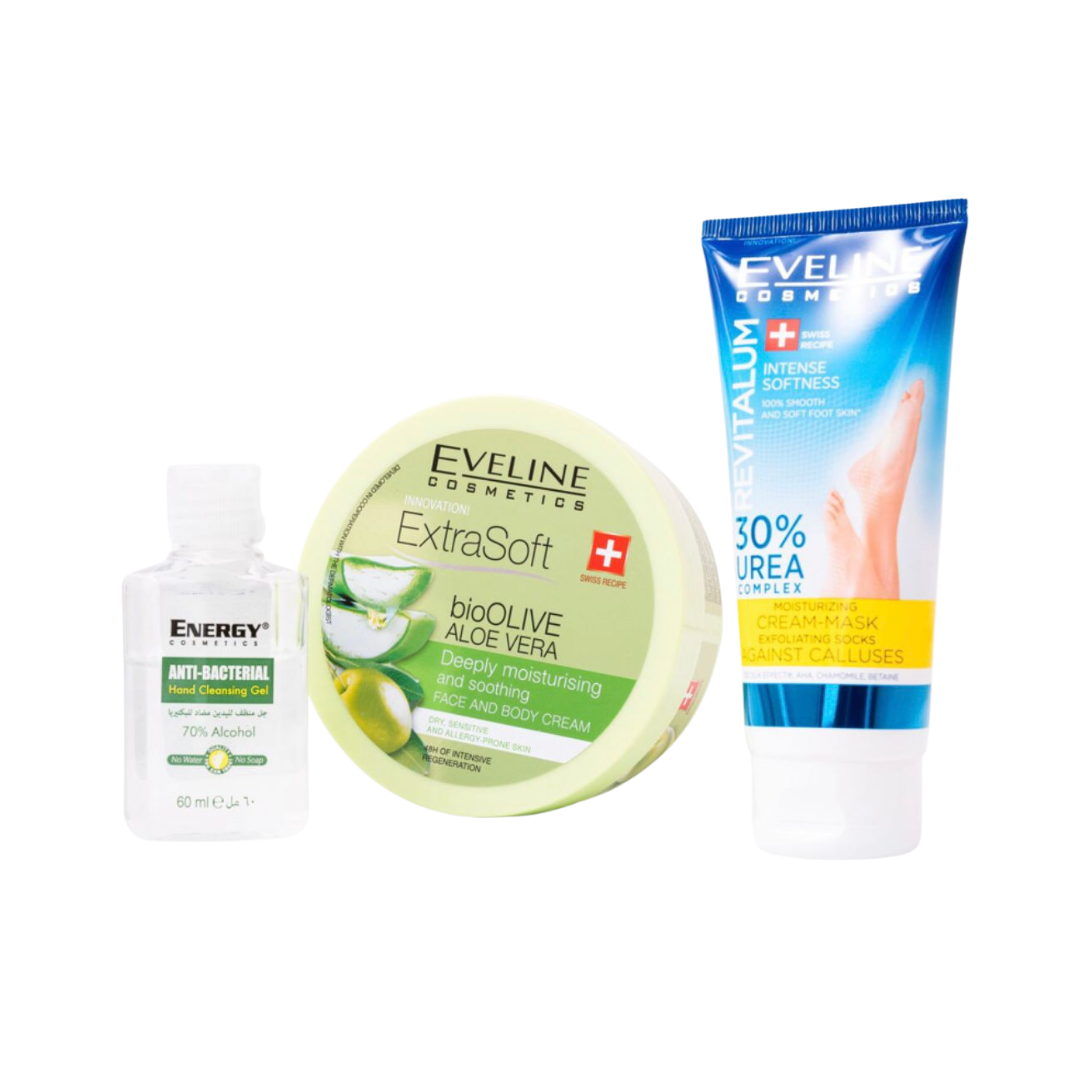 EVELINE Set Cracked 35% Urea - 75ml | ايفلين مجموعة العناية بالبشرة الجافة - 75 مل