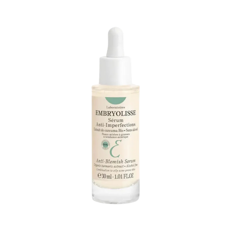 Embryolisse Anti-Blemish Serum 30ml clear dropper bottle with white cap and cream label