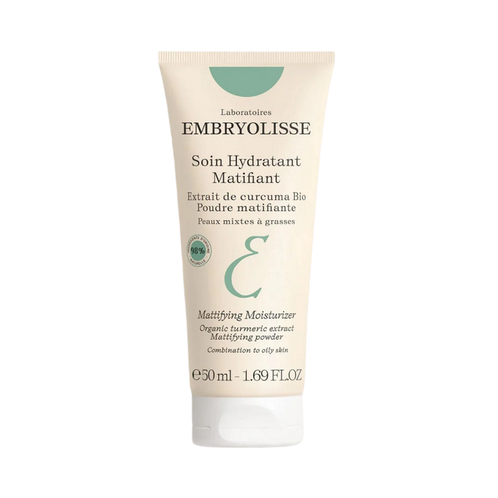 Embryolisse mattifying moisturizer 50ml tube organic turmeric combination oily skin cream plastic recyclable packaging
