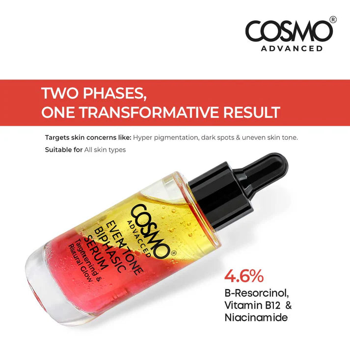 Cosmo Even Tone Biphasic Serum - 40ml | كوزمو سيروم ثنائي الطور لتوحيد لون البشرة - 40مل