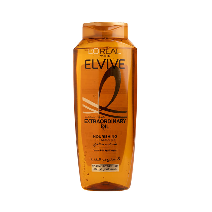 L’Oreal Elvive Extraordinary Oil Dry Hair Shampoo - 400ml  |لوريال شامبو مغذي للشعر العادي والجاف - 400 مل