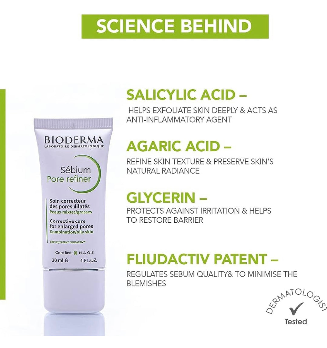 BIODERMA Sebium Pore Refiner - 30ml | بيوديرما سيبيوم لعلاج المسامات 30 مل