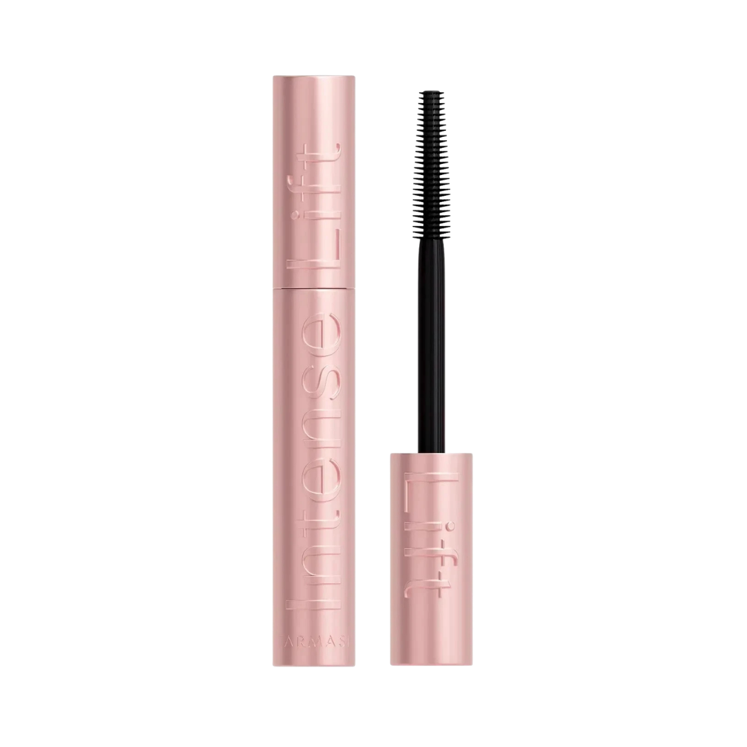 Farmasi Intense Lift black mascara 11ml rose pink tube with black silicone brush applicator