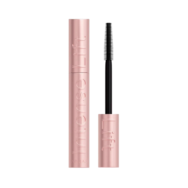 Farmasi Intense Lift black mascara 11ml rose pink tube with black silicone brush applicator