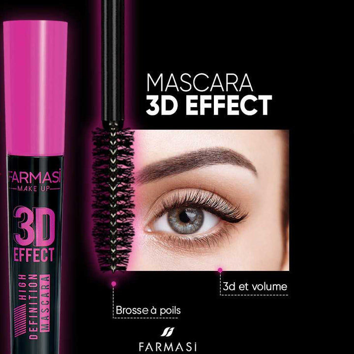 FARMASI 3d Effect Maskara Siyah - 10ml | فارمسي ماسكارا مكثفة للرموش بتأثير ثلاثي الأبعاد - 10 مل