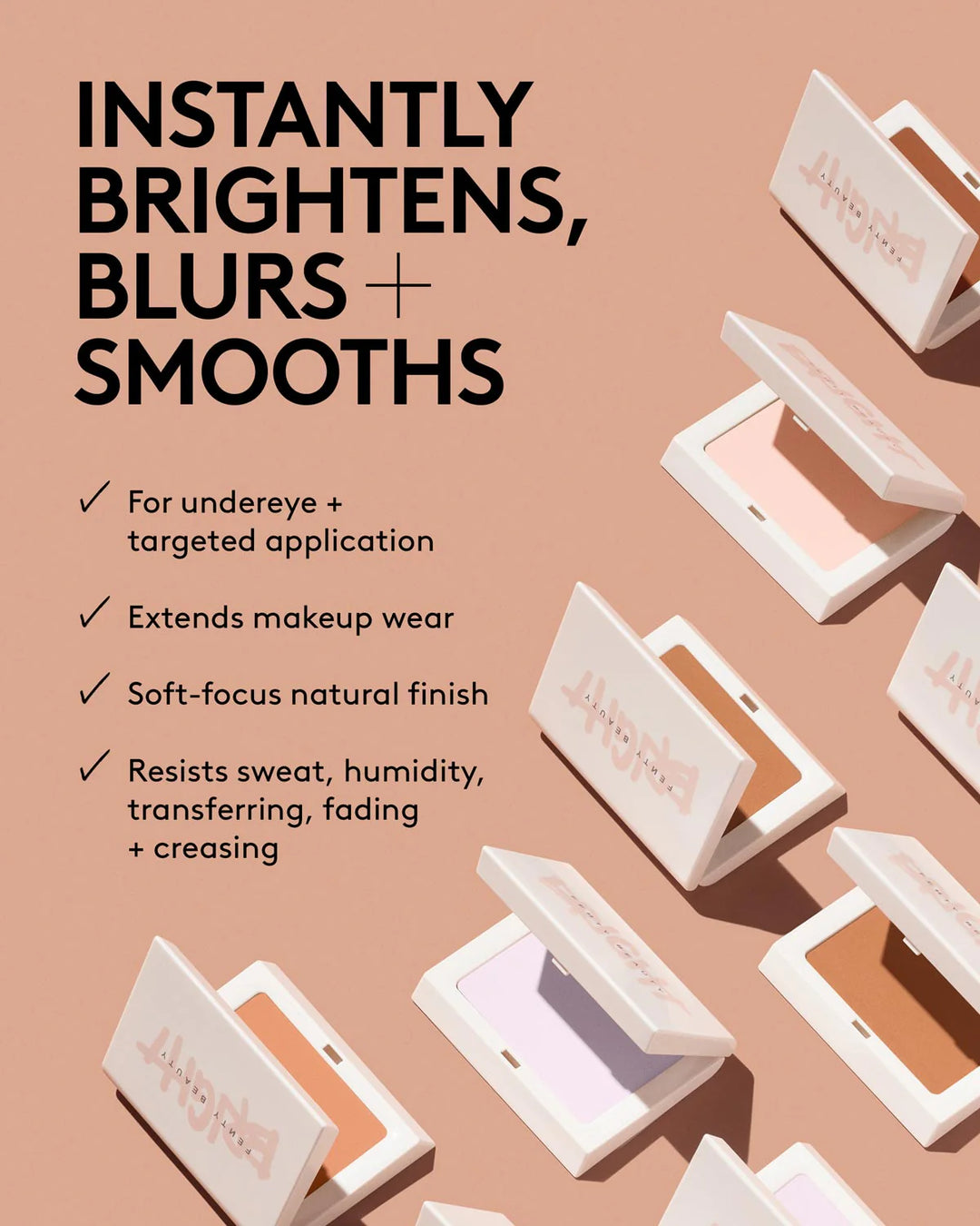 Fenty Beauty Bright Fix Brightning Powder - 7.95g| فينتي بيوتي بودرة مضغوطة غير لامعة -7.95  غرام