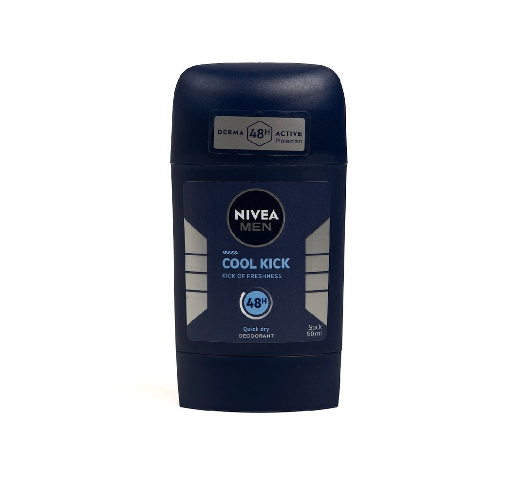 Nivea Men Cool Kick Deodorant for Men Fresh Scent Stick - 50ml |  ستيك مزيل عرق نيفيا للرجال كول كيك برائحة منعشة – 50 مل