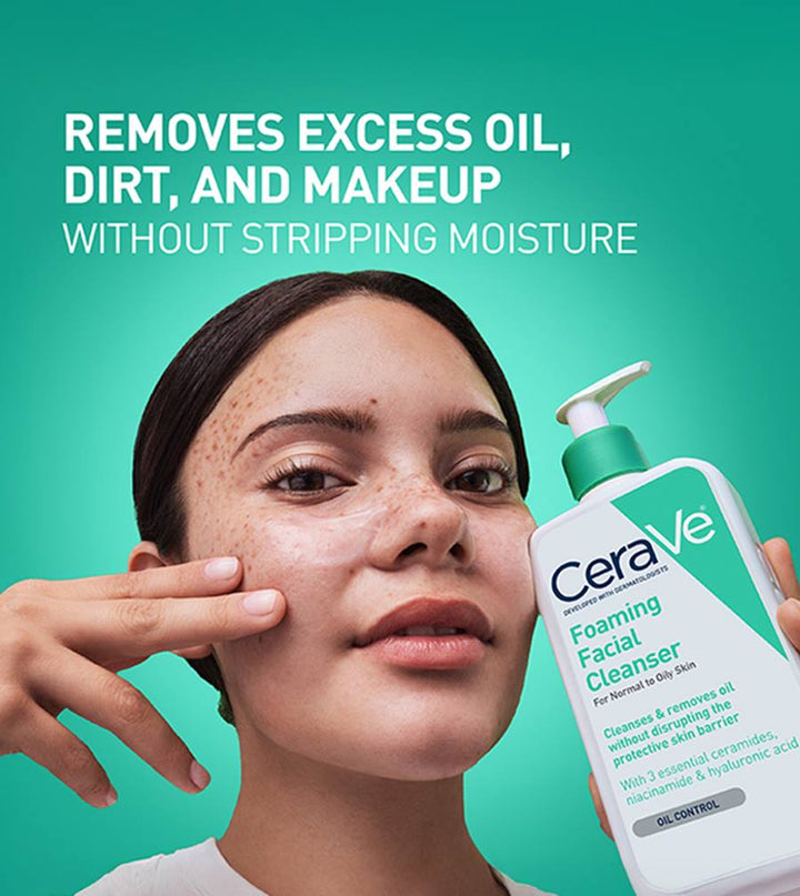 CeraVe Foaming Cleanser for Normal to Oily Skin Gel Moussant - 473ml | سيرافي غسول رغوي - 473مل