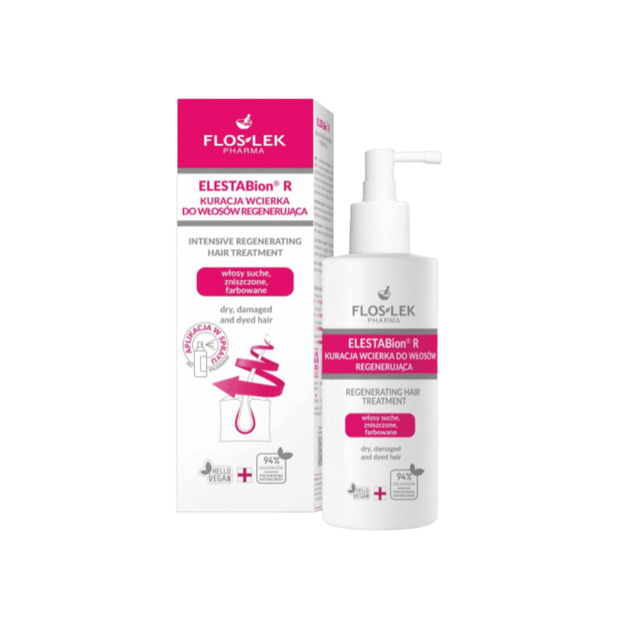 FLOSLEK Pharma Elestabion R intensive regenerating hair treatment for dry damaged dyed hair pump bottle 100 ml