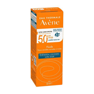 Avene Fluid SPF50+ Normal-Combination Skin - 50ml | افين واقي شمسي للبشرة العادية و المختلطة مع عامل حماية 50 % - 50 مل