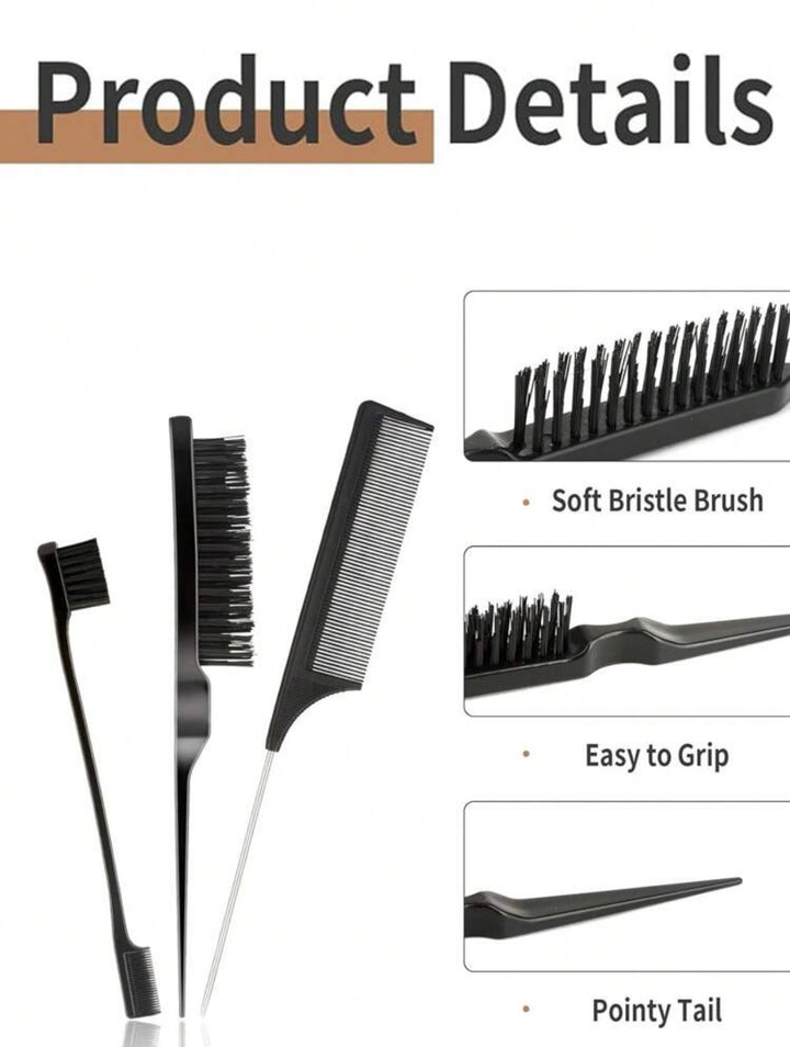 IKT Wax Stick With Hair Styling Brush  - 75g - 3pcs | مجموعة لتصفيف الشعر ستيك شمع و فراشي للشعر - 3 قطع و الستيك 75 غرام